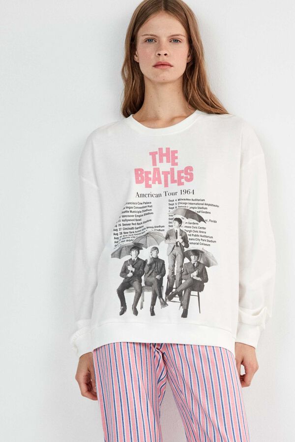 Gisela The Beatles print pyjamas brown