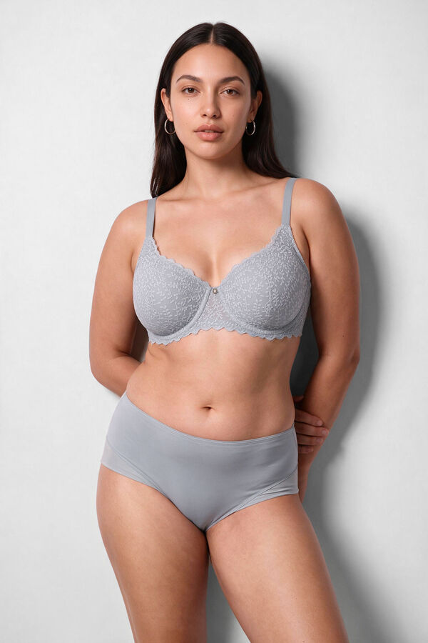Women'secret Blue lace padded balconette bra BEAUTIFUL blue