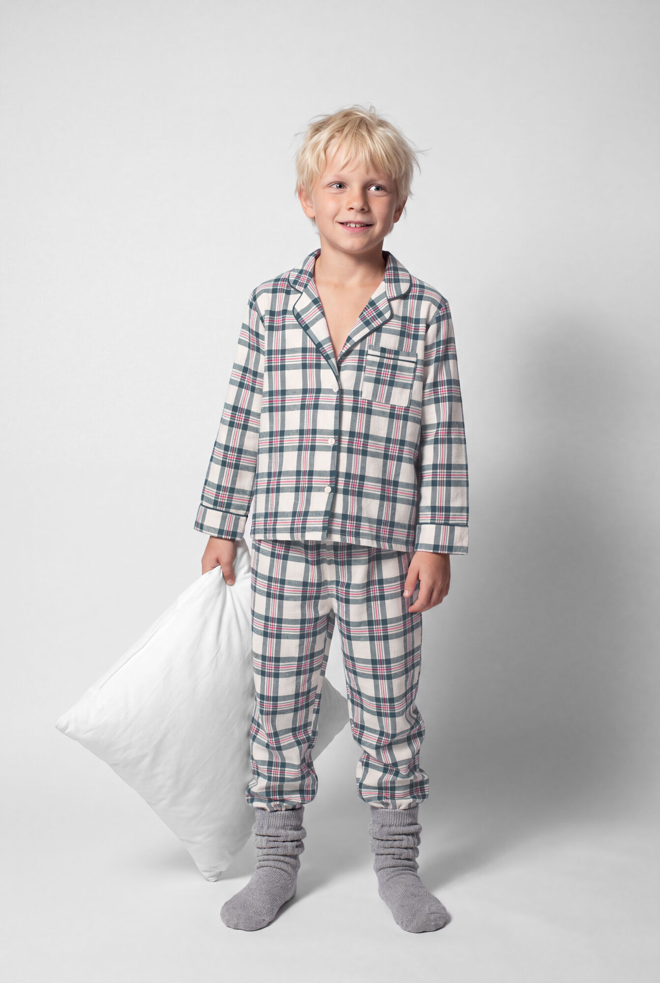 Women'secret Plaid classic long pyjamas KIDS
