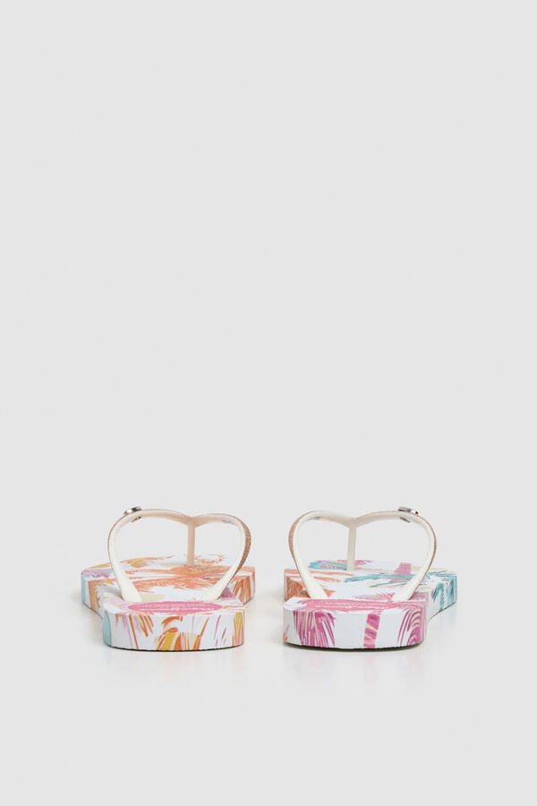 Pepe Jeans Chanclas brillo motivo floral blanco