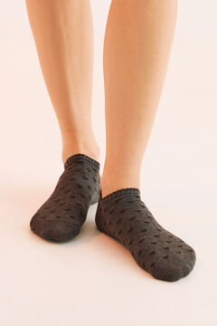 Womensecret Pack 3 calcetines cortos algodón gris gris