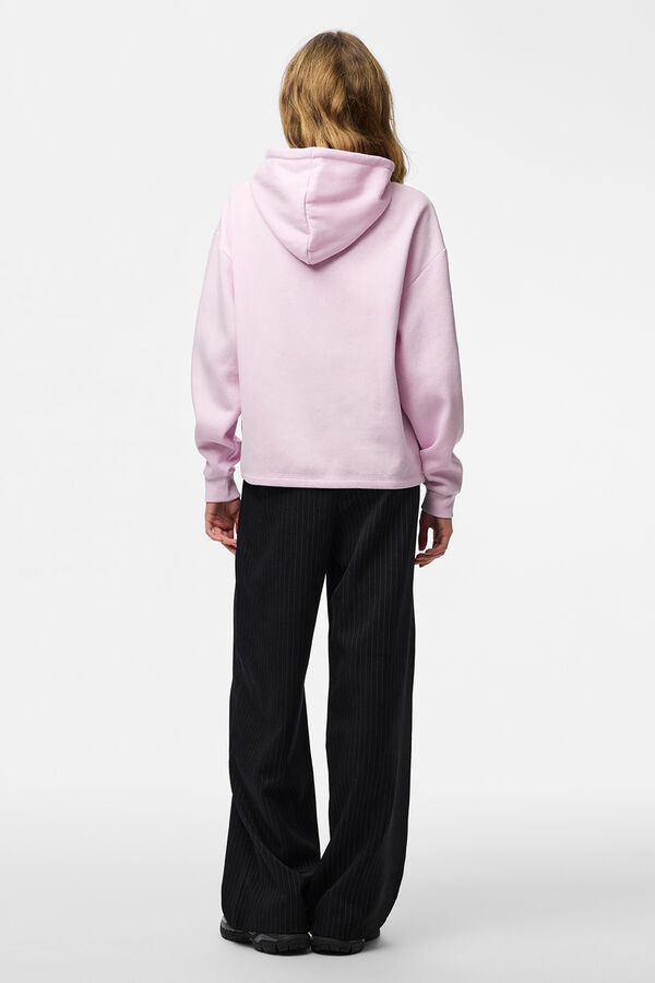 Pieces Sudadera capucha b&aacute;sica morado/lila
