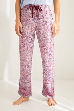 Womensecret Long cotton paisley bottoms white