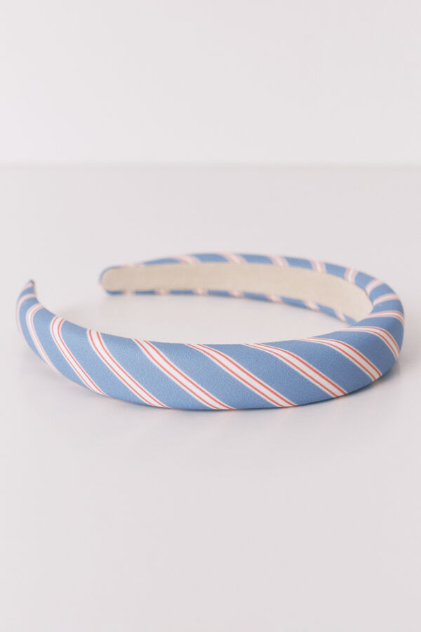 Women'secret Blue striped print headband blue
