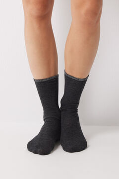 Womensecret Pack of 3 gray high socks grey