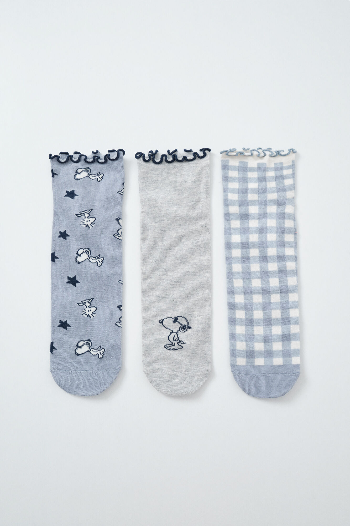 Women'secret Snoopy print 3-pack ankle socks