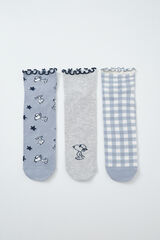 Women'secret 3er-Pack kurze Socken mit Snoopy-Print mit Print