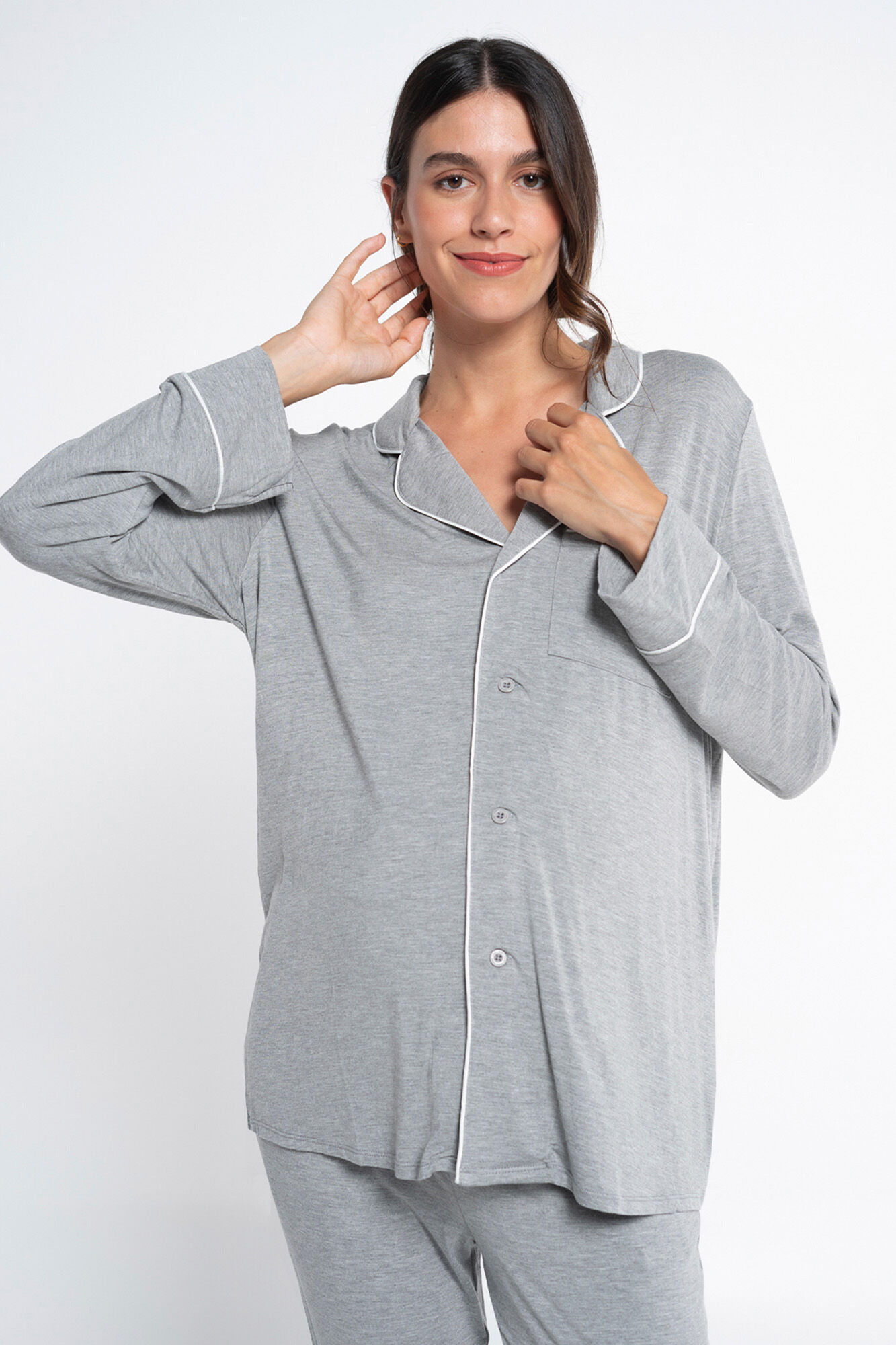 Ohma! Langarm-Hemd-Pyjama