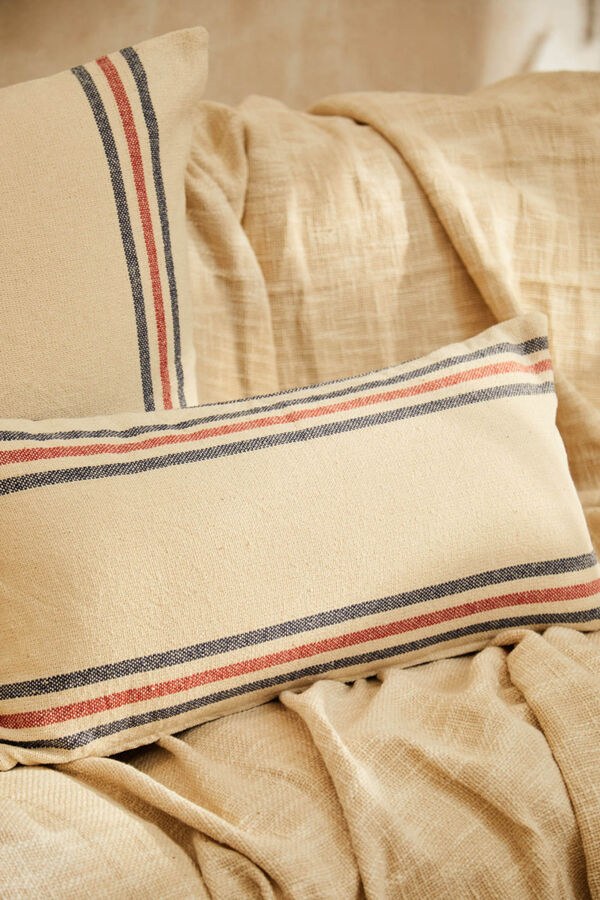 Calma House Blue and red striped cushion cover Mont printed