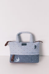 Women'secret Blue bird print large vanity case blue