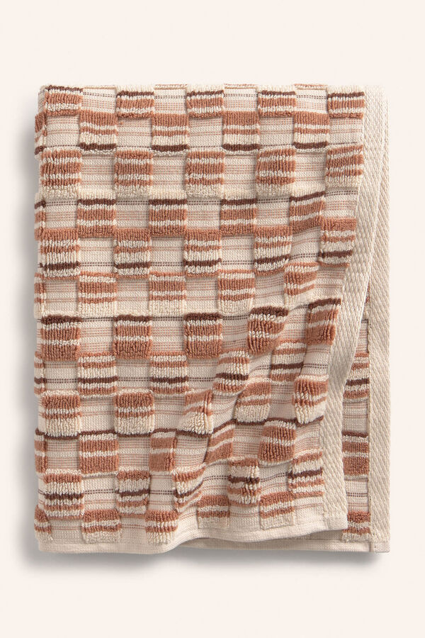 Calma House Jacquard terry cotton hand towel Mercurio 50x90 red