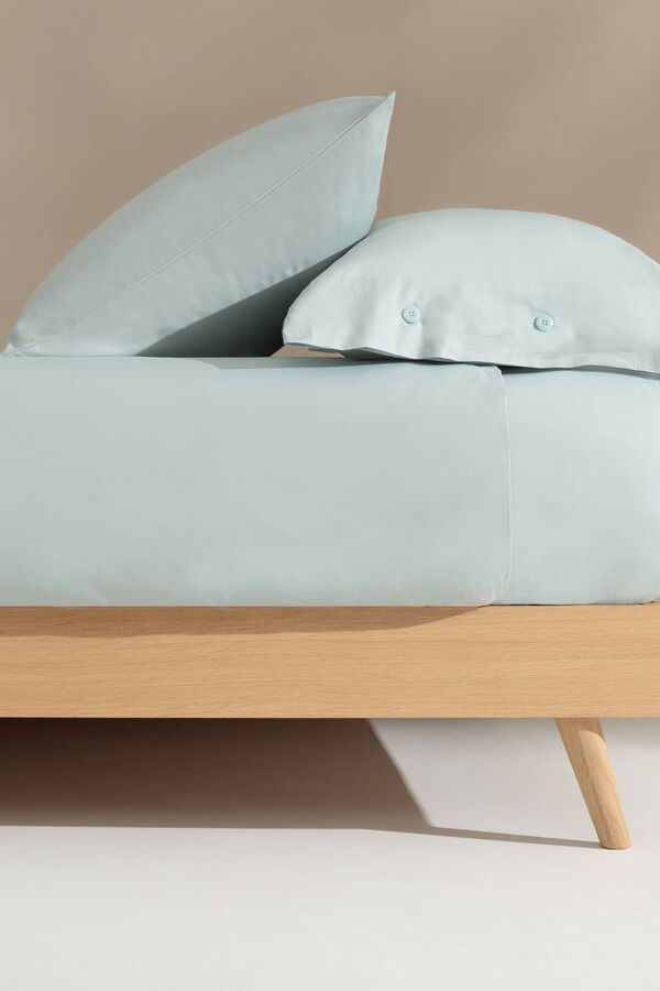 Womensecret Bettbezug Bio-Baumwolle. Bett 150-160 cm. Blau