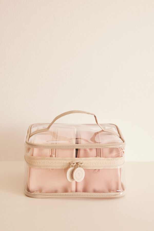 Womensecret 3-pack pink vanity cases printed