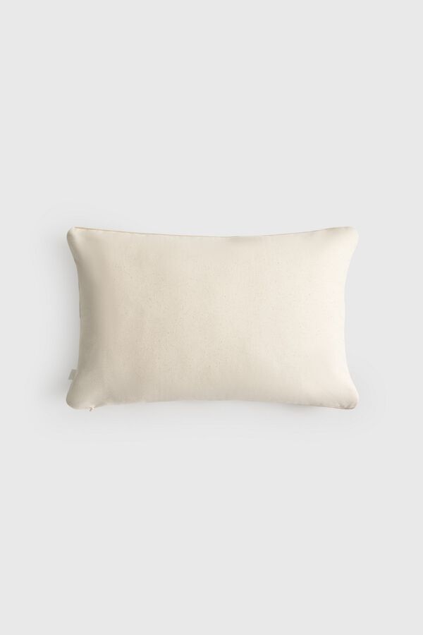 Textura Geometric design yarn-dyed cushion case grey