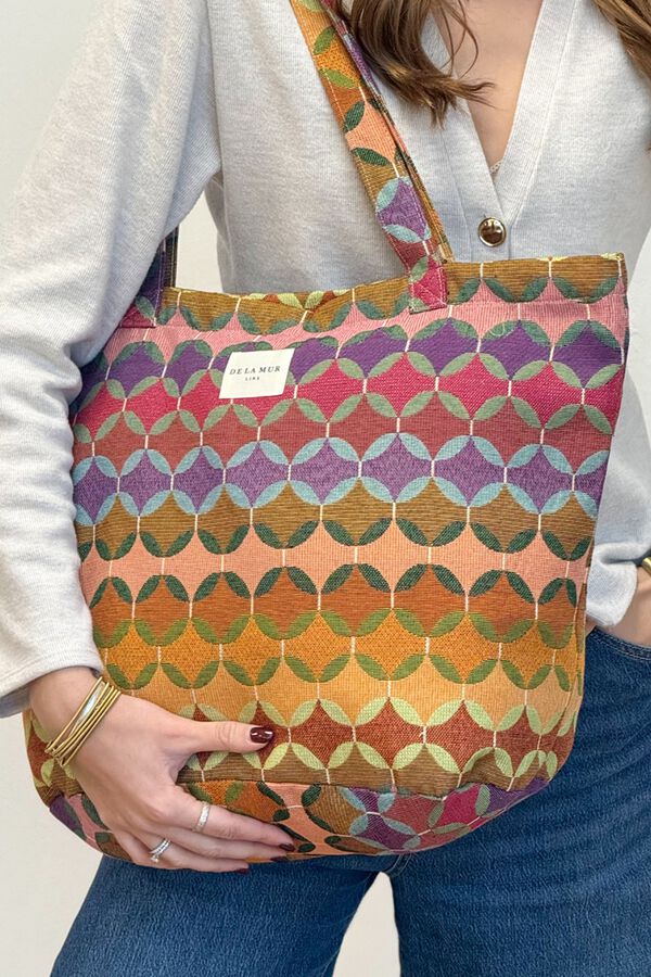 De La Mur Bolsa Grande Cremallera Sal estampado