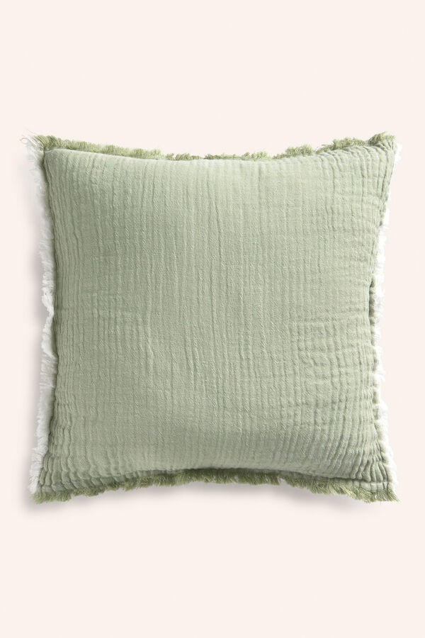 Calma House Lagenf&ouml;rmiger H&uuml;lle aus gr&uuml;nem Baumwollmusselin Gr&uuml;n