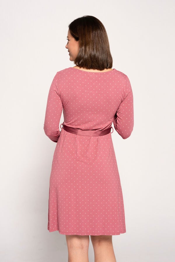 Womensecret Nursing nightgown with tie print marron