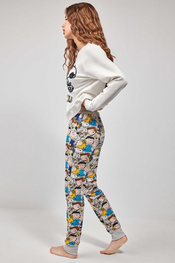 Gisela Pijama largo Snoopy beige