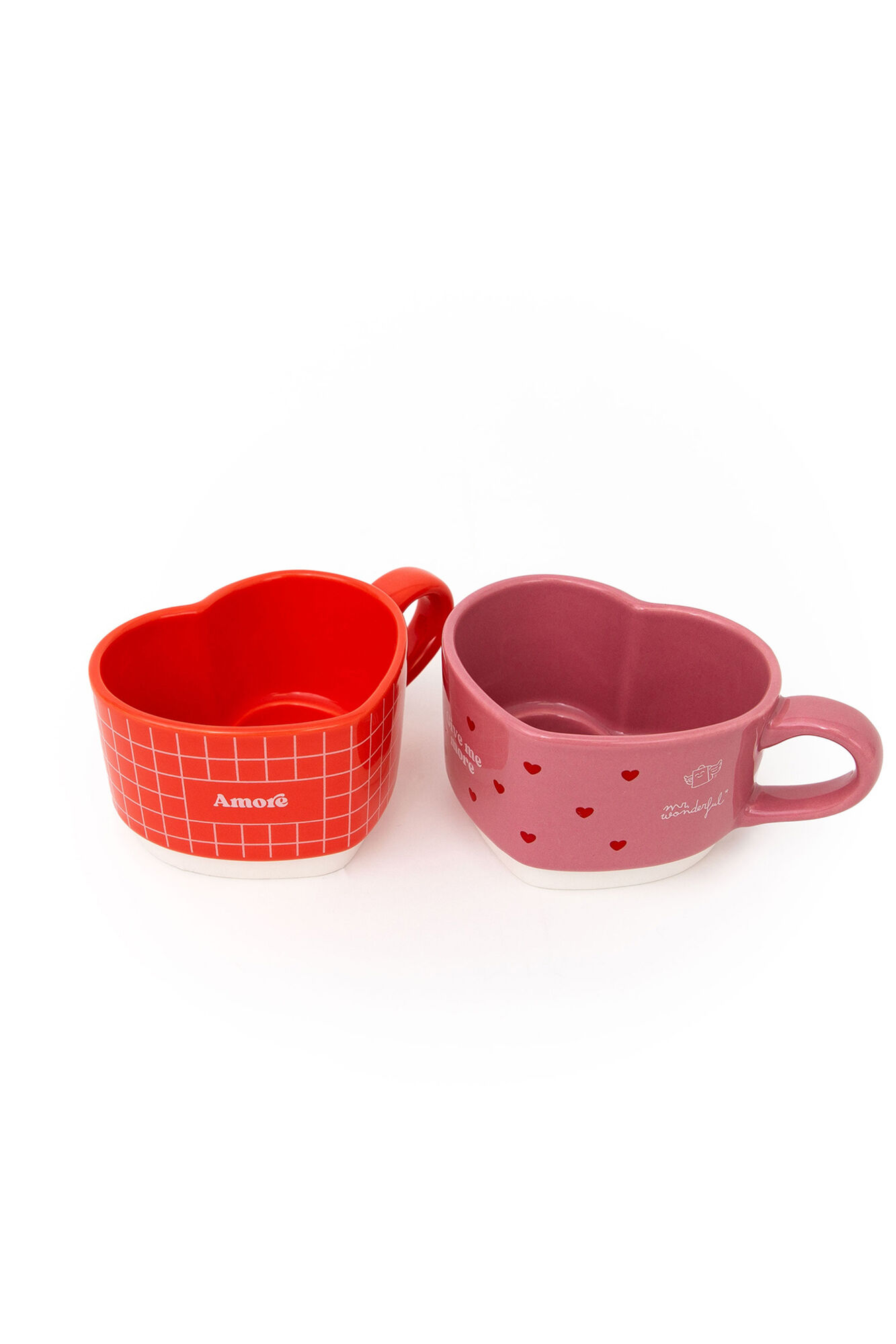 Mr. Wonderful Set de 2 tazas apilables - Give me more amore