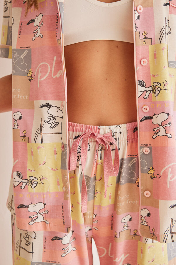 Womensecret Pyjama chemise 100 % coton "Play" rose
