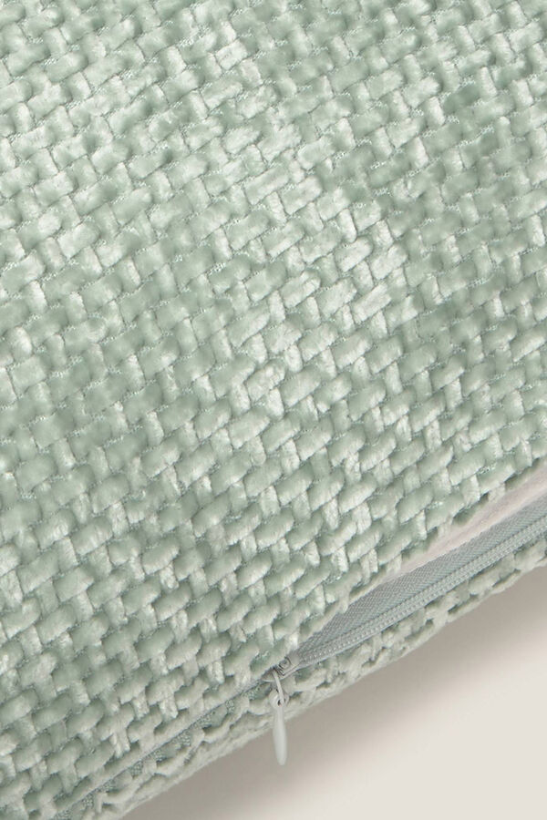 Textura Funda coj&iacute;n chenilla fantas&iacute;a kaki