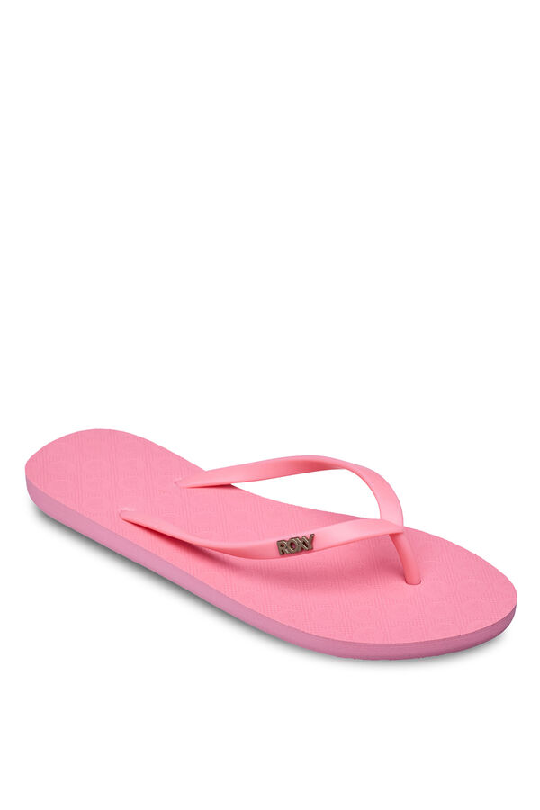 Roxy Chanclas lisas detalles logo morado/lila