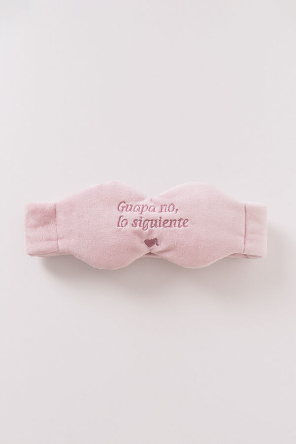 Women'secret Pink velour sleep mask pink
