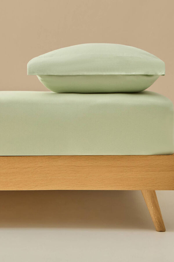 Womensecret Cotton jersey-knit fitted sheet vert