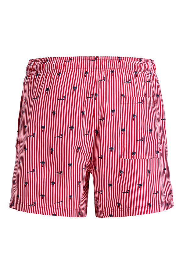 Jack & Jones Striped logo swimwear red