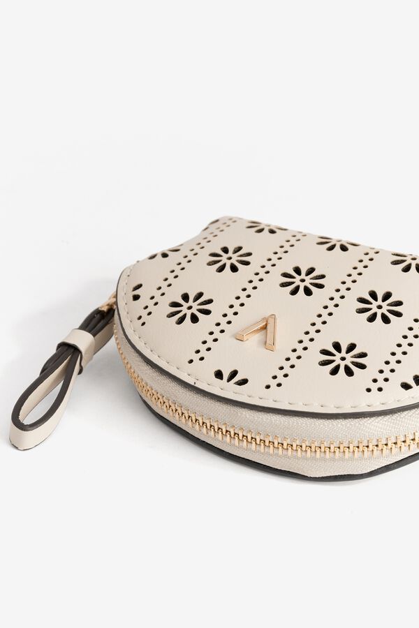 Vilanova Bolsita efecto piel perforada marfil