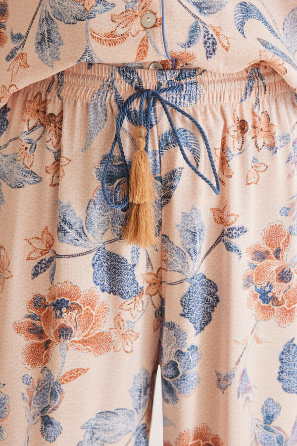 Womensecret Classic orange floral pyjamas Print