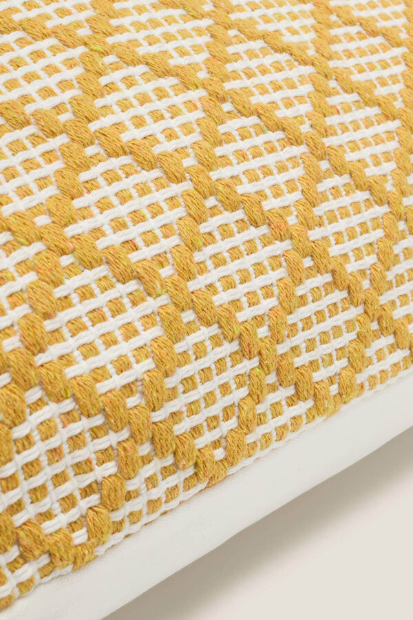 Womensecret Geometric embroidered cushion cover Žuta