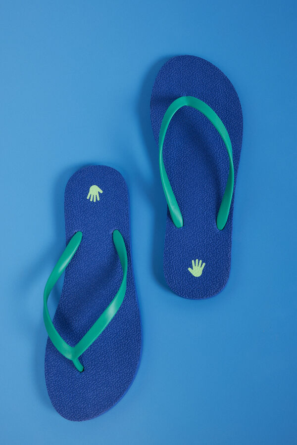 Womensecret Blue logo sandals S uzorkom