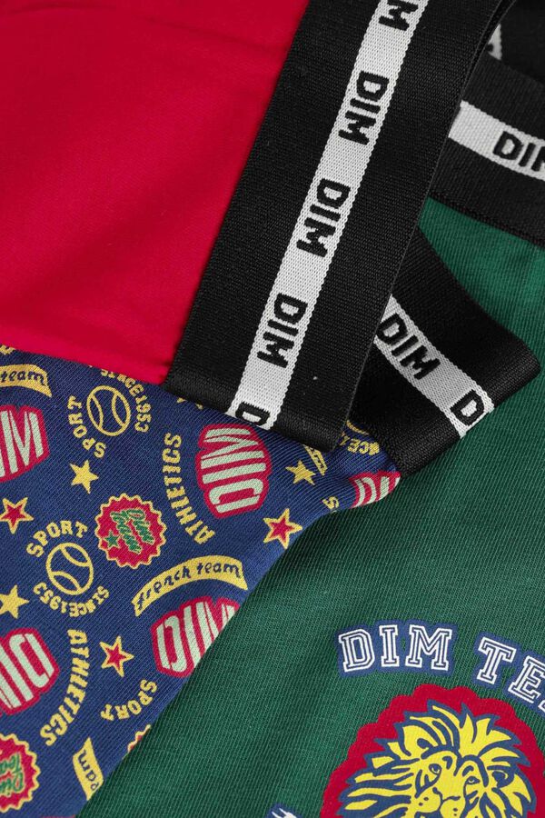 DIM Plain and printed 3-pack boys' boxers printed