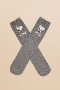 Womensecret Snoopy cotton socks with studs grey