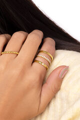 Womensecret Pack 3 Anillos Choices Oro printed