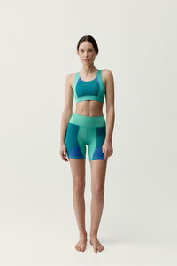 Born Living Yoga Blau-gr&uuml;ne Sport-Shorts DARANA