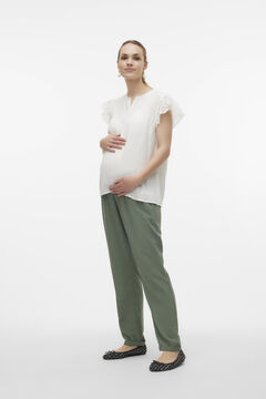 Womensecret Low-rise flowing maternity trousers  vert