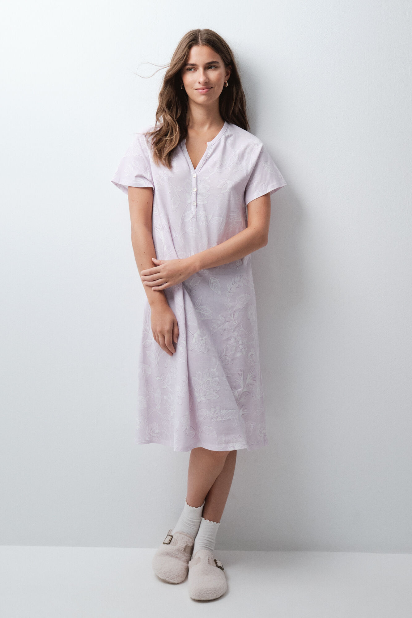 Women'secret Floral cotton short nightgown