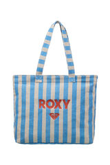 Roxy Bolsa playa rayas con asas turquesa