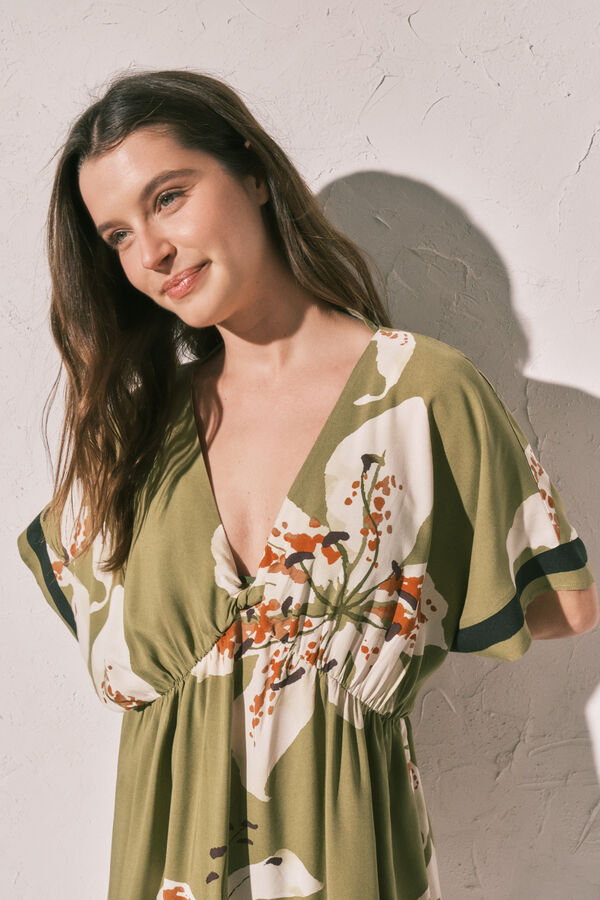 Women'secret Printed short camisole green