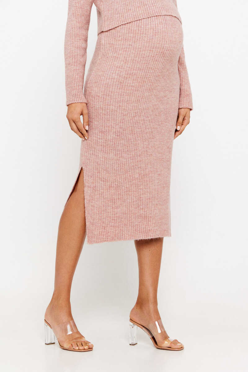 Womensecret Knit midi maternity skirt rouge