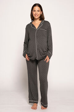 Womensecret Tie print maternity pyjamas grey