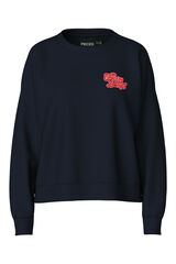 Womensecret Basic sweatshirt with message bleu