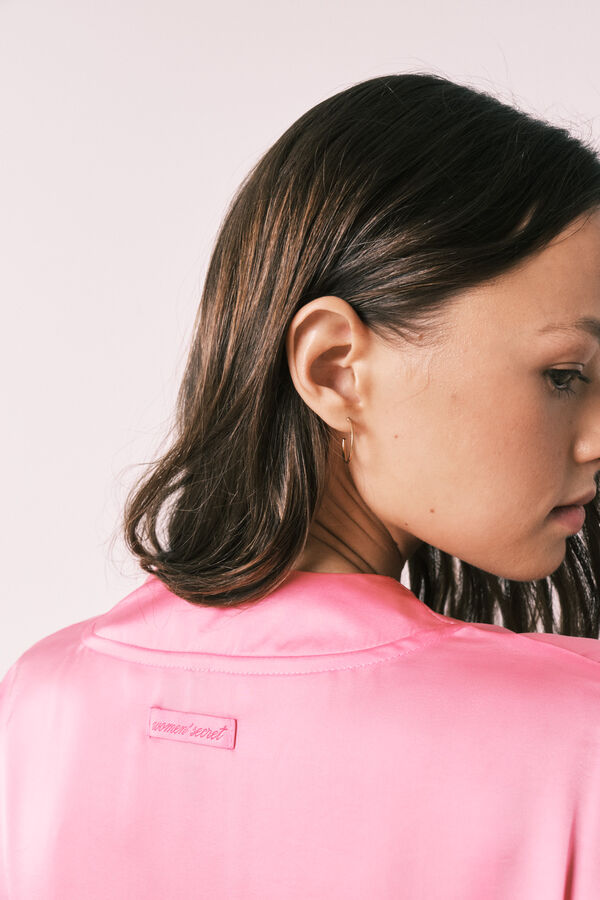 Women'secret Robe de chambre midi en satin rose rose