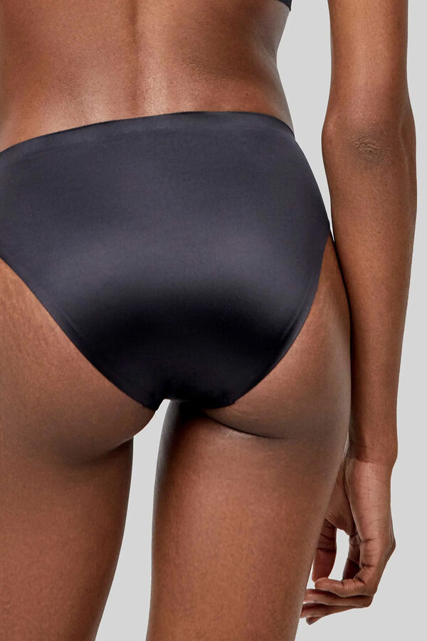 Gisela Klassischer, unsichtbarer Satin-Slip Schwarz