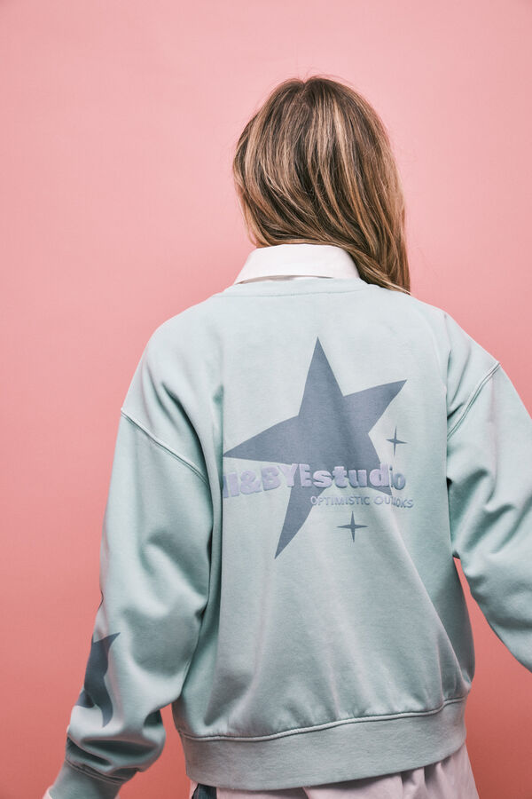 HI&BYE Green cotton sweatshirt green