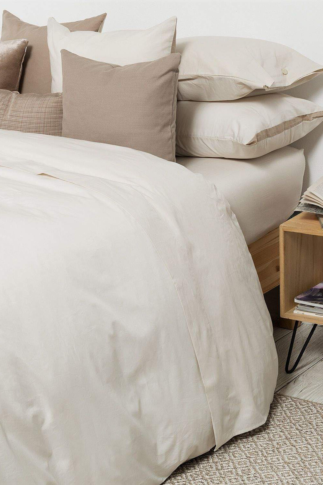 Textura S&aacute;bana algod&oacute;n percal. Cama 135-140cm.