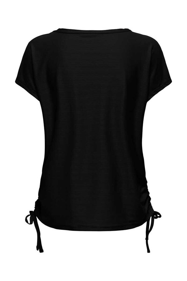 Womensecret T-shirt com ajuste lateral preto