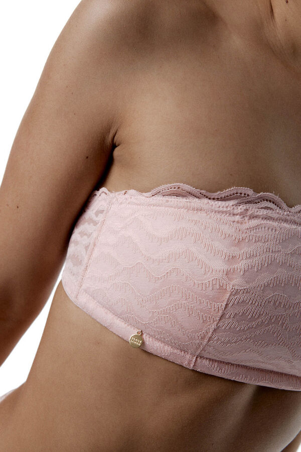 Black Limba Sujetador bandeau de encaje Nerine rosa